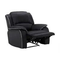 Vente-unique Relaxfauteuil microvezel HERNANI - zwart
