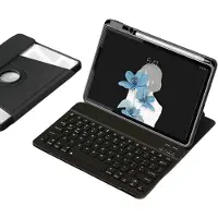 INF Compatibel met iPad 5/6 (2017/2018) 9.7 360 Draaibare Bluetooth Toetsenbordhoes
