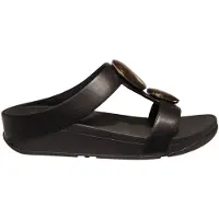 FitFlop Fino marbled-stone h-bar slides