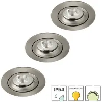 Lybardo - Lage Inbouwspots - 3-pack - 5W - Dim to warm - Waterdicht - Spotjes Inbouw