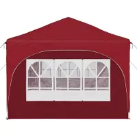 vidaXL Pop-up Feesttent 575 x 288 x 245 cm Bordeauxrood Oxford Stof