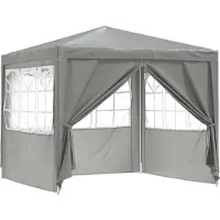 vidaXL Partytent Lichtgrijs 250 x 250 x 240 cm PE en staal