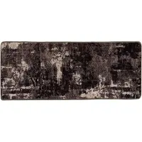 vidaXL Tapijt Runner MARSA Zwart 100 x 200 cm Polyester en PVC