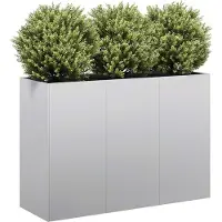 vidaXL Plantenbak 120x40x80 cm gegalvaniseerd staal