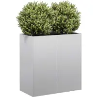 vidaXL Plantenbak 80x40x80 cm gegalvaniseerd staal