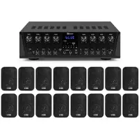 Power Dynamics PV280BT geluidsinstallatie - Met 16 speaker en 8-zone versterker - Bluetooth - 800W
