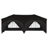 vidaXL Pop-up Feesttent 575 x 288 x 245 cm Zwart Oxford Stof