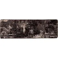 vidaXL Tapijt Runner MARSA Zwart 80 x 250 cm Polyester en PVC