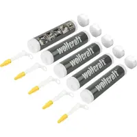 Wolfcraft - Lege kit koker - 5 stuks - Leeg Patroon tegels voegen met voegmortel - 4044100