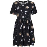 Hell Bunny Mini-jurk - SOLARIS DRESS - XS tot M - voor Vrouwen - zwart - Maat S