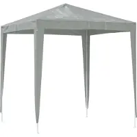 vidaXL Partytent 200 x 200 x 240 cm Lichtgrijs PE en staal