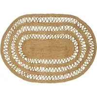 vidaXL Gebied Tapijt Naturel 100 x 152 cm Jute