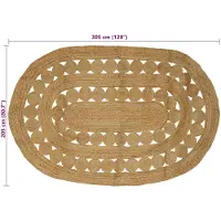 vidaXL Vloerkleden Naturel 205 x 305 cm Jute