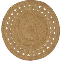 vidaXL Vloerkleden Naturel Ø 120 cm Jute