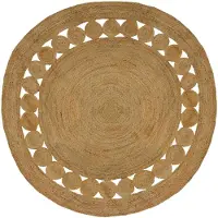 vidaXL Vloerkleden Naturel Ø 240 cm Jute