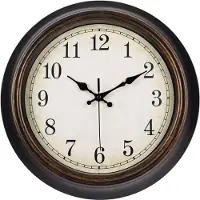 IvoQ Retro Wandklok – 35 cm – Antieke Stijl – Stijlvol & Tijdloos – Stille Quartz - Klassiek Design
