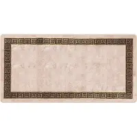 vidaXL Tapijt Runner MARSA Zwart 100 x 200 cm Polyester en PVC