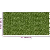 vidaXL Balkonscherm met bladeren Groen en Geel 300 x 150 cm