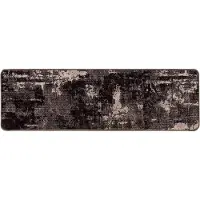 vidaXL Tapijt Runner MARSA Zwart 100 x 300 cm Polyester en PVC