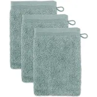 Unyqoos Luxueuze Set van 3 Zachte Katoenen Washandjes met Praktische Ophanglus