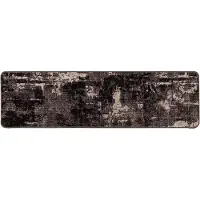 vidaXL Tapijt Runner MARSA Zwart 50 x 200 cm Polyester en PVC