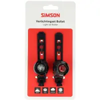 Simson verlichtingsset Bullet LED - 2.5 LUX/1.5 LUX - Batterij