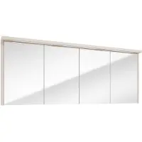 Fontana Grado spiegelkast met verlichting 157cm 4 deuren warm linnen