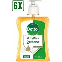 Dettol 6 x - Handzeep - Original - Klassieke Hygiëne - 250 ml - Handzeep - Antibacteriële Zeep - - Hygiëne - Handwas