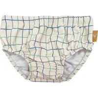 Fresk Luierbroek/ Zwembroek 74 - Ruimte voor Zwemluier - Sneldrogende Zwemkleding - UV-bescherming UPF 50 - Zwemshort Jongens - Creme - Classic Check