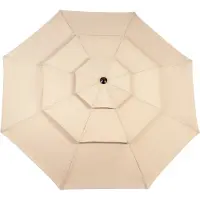 HAUSS SPOLE Parasol Dubbelzijdig – 450 Cm – Staal – Khaki – Verstelbaar Kantelbaar Voor Tuin Terras En Zwembad – Windventilatie