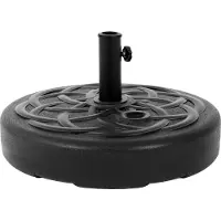 HAUSS SPOLE Parasolvoet – Vulbaar Met Water Of Zand – 26 Liter – Kunststof En Staal – Zwart – Voor Tuin En Balkon