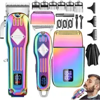 HAUSS SPOLE Baardtrimmer Mannen Set Van 3 - Verzorging Voor Mannen-Trimmer voor Baard en Lichaam - 180 min draadloos gebruik - Trimmer voor Hoofd & Baard - Haartrimmer mannen - Waterdicht - Kleur