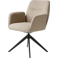 Meubelplaats Eetkamerstoel Roxana draaibaar - Taupe - 88x57,5x62 cm
