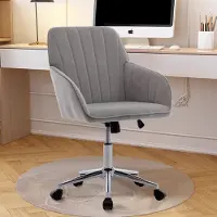 HAUSS SPOLE Bureaustoel - Ergonomisch Draaibaar - Verstelbare Zithoogte En Rugleuning - Voor Kantoor En Slaapkamer - Grijs