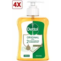 Dettol 4 x - Handzeep - Original - Klassieke Hygiëne - 250 ml - Handzeep - Antibacteriële Zeep - - Hygiëne - Handwas