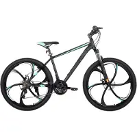 Happiq Mountainbike 66 cm – Voor Heren en Dames – 21 Versnellingen MTB met Dubbele Schijfremmen – Aluminium Frame met Spatborden – Blauw