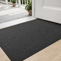 Unyqoos Stijlvolle Antislip Deurmat voor Binnen en Buiten - Donkergrijs, 44 x 75 cm, Wasbaar en Dun Ontwerp