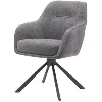 Meubelplaats AVOLA ARMCHAIR GRAPHITE - eetkamerstoelen set van 2
