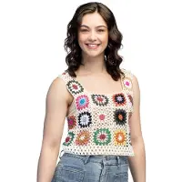 Boland - Top Floral loom (M/L) - Volwassenen - Hippie - Festival - Boho