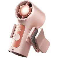 LONGZIMING -Draagbare USB Ventilator - Mini Handventilator - Bureau Ventilator - 6 Snelheden - Stil Koelsysteem - ABS - Oplaadbaar & Compact - 1 Stuk - Roze