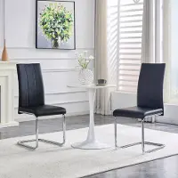 HAUSS SPOLE Eetkamerstoel - Modern Design - Comfortabel En Ergonomisch - Voor Eetkamer, Keuken En Werkkamer - Metaal Zwart
