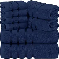 Unyqoos Luxueuze 8-delige Handdoekenset met Hoogwaardige Absorptie en Sneldrogende Eigenschappen