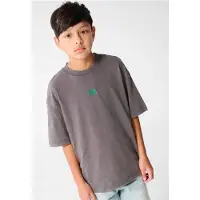 Shoeby T-shirt met backprint grijs Jongens Katoen Ronde hals Backprint - maat 134/140