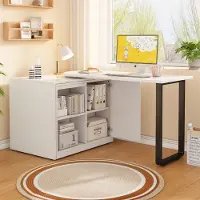 HAUSS SPOLE Bureau Met Opklapbed - 2 In 1 Ruimtebesparend Ontwerp - Voor Studio En Werkkamer - Metaal En Wit - 216x116x79 Cm