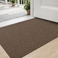 Unyqoos Absorberende Antislip Deurmat voor Binnen en Buiten met Eenvoudige Reiniging, 60 x 90 cm, Bruin
