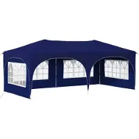 vidaXL Pop-up Feesttent 575 x 288 x 245 cm Blauw Oxford Stof