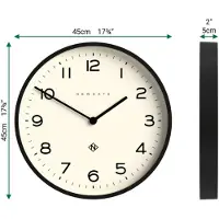 Newgate Number Two Echo - Wandklok - Zwart