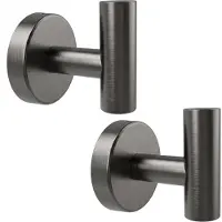 EAVY - Handdoekhaak set van 2 - Boren - Schroef - Gun Metal