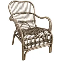 Sweet living Rotan Loungestoel Grey - 80x67x86 cm - Relaxstoel - Rotan Tuinstoel