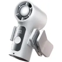 LONGZIMING -Draagbare Handventilator USB - Mini Ventilator - Handventilator Oplaadbaar - 6 Snelheden - LCD Display - ABS - Stil & Krachtig Koelsysteem - 1 Stuk - wit